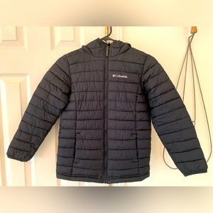 Columbia kids puffer jacket black size 10/12